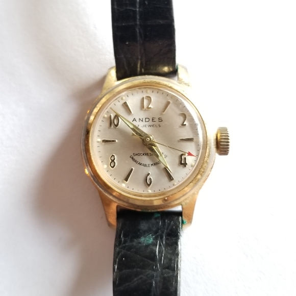 Vintage Andes wristwatch works working gold tone mechanical analog ladies main image 10